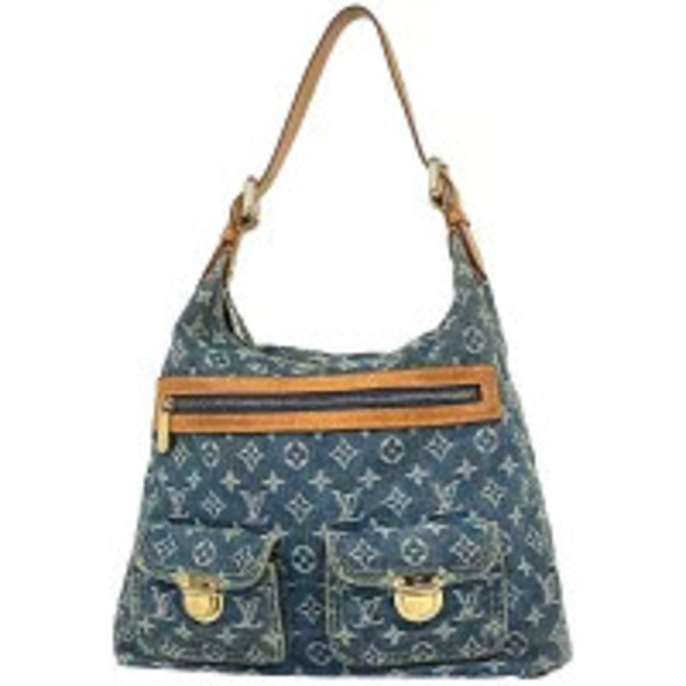 Louis Vuitton Baggy Hobo 2way Shoulder Bag Monogram Denim Blue